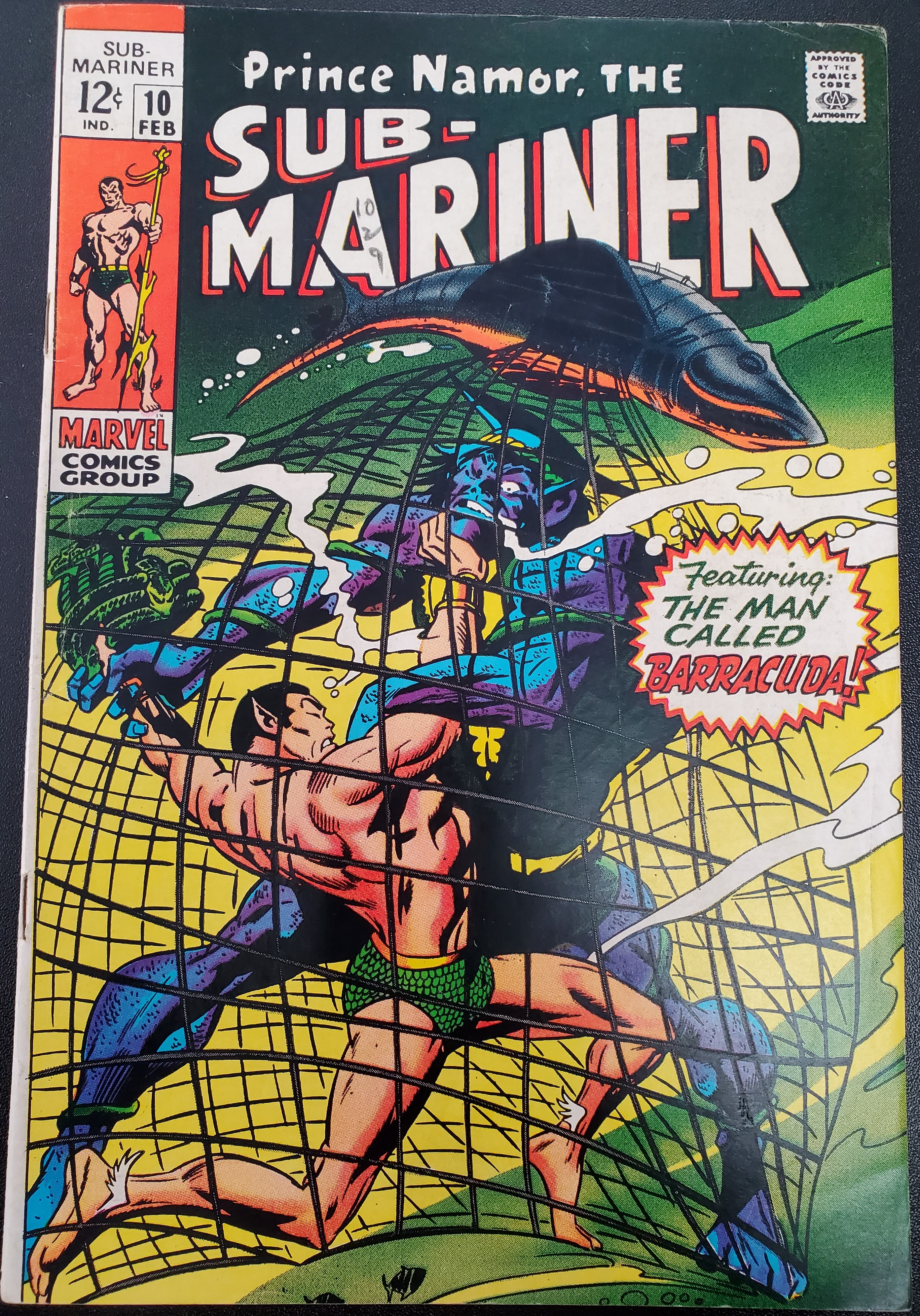 Sub-Mariner #10 (1968)- Fn/Vf 7.0