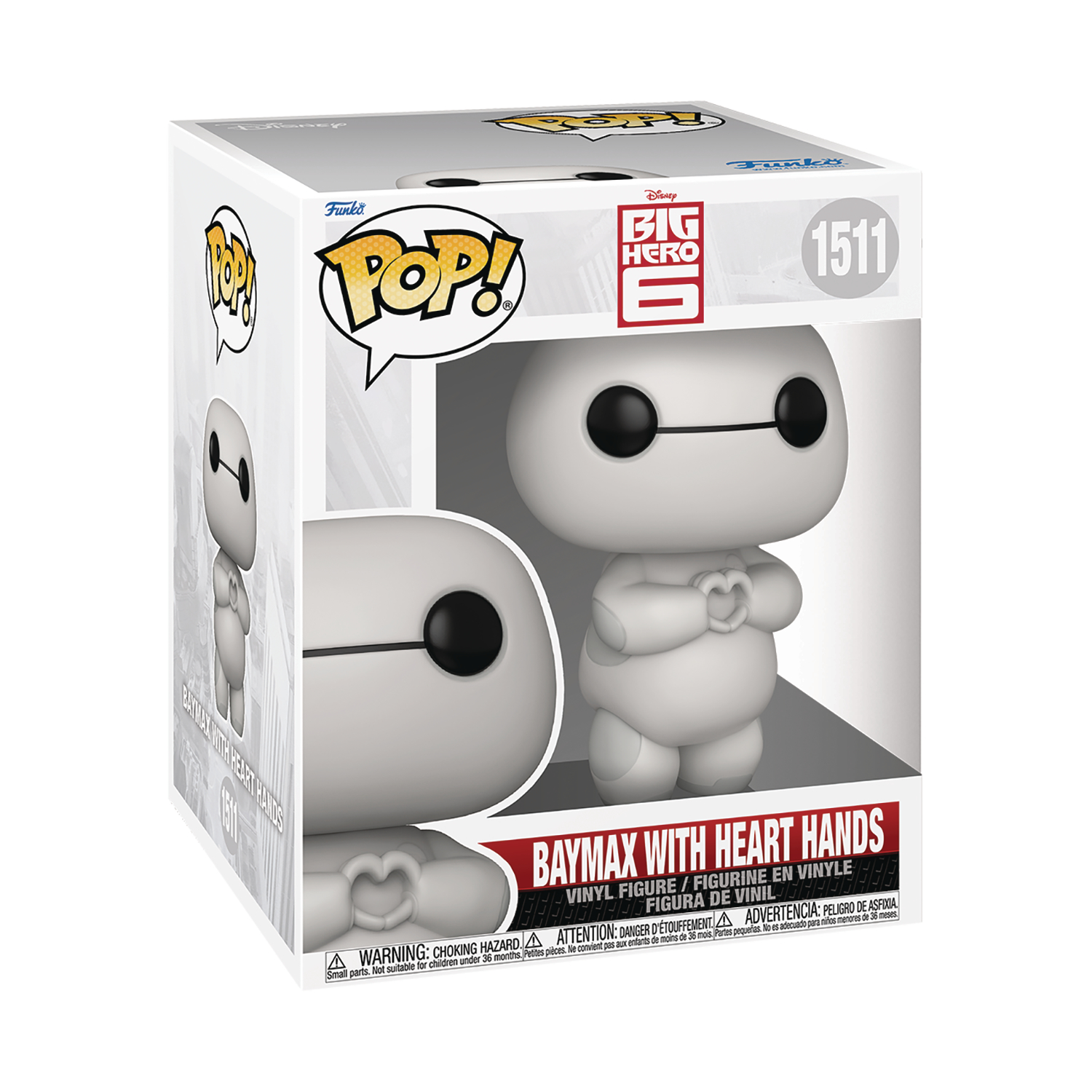 Big Hero 6 Baymax with Heart Hands Super 6-Inch Funko Pop! Vinyl Figure #1511