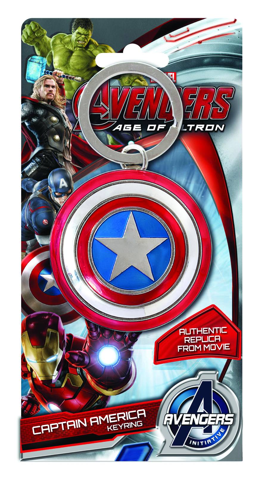 Avengers Age of Ultron Captain America Shield Pewter Keyring