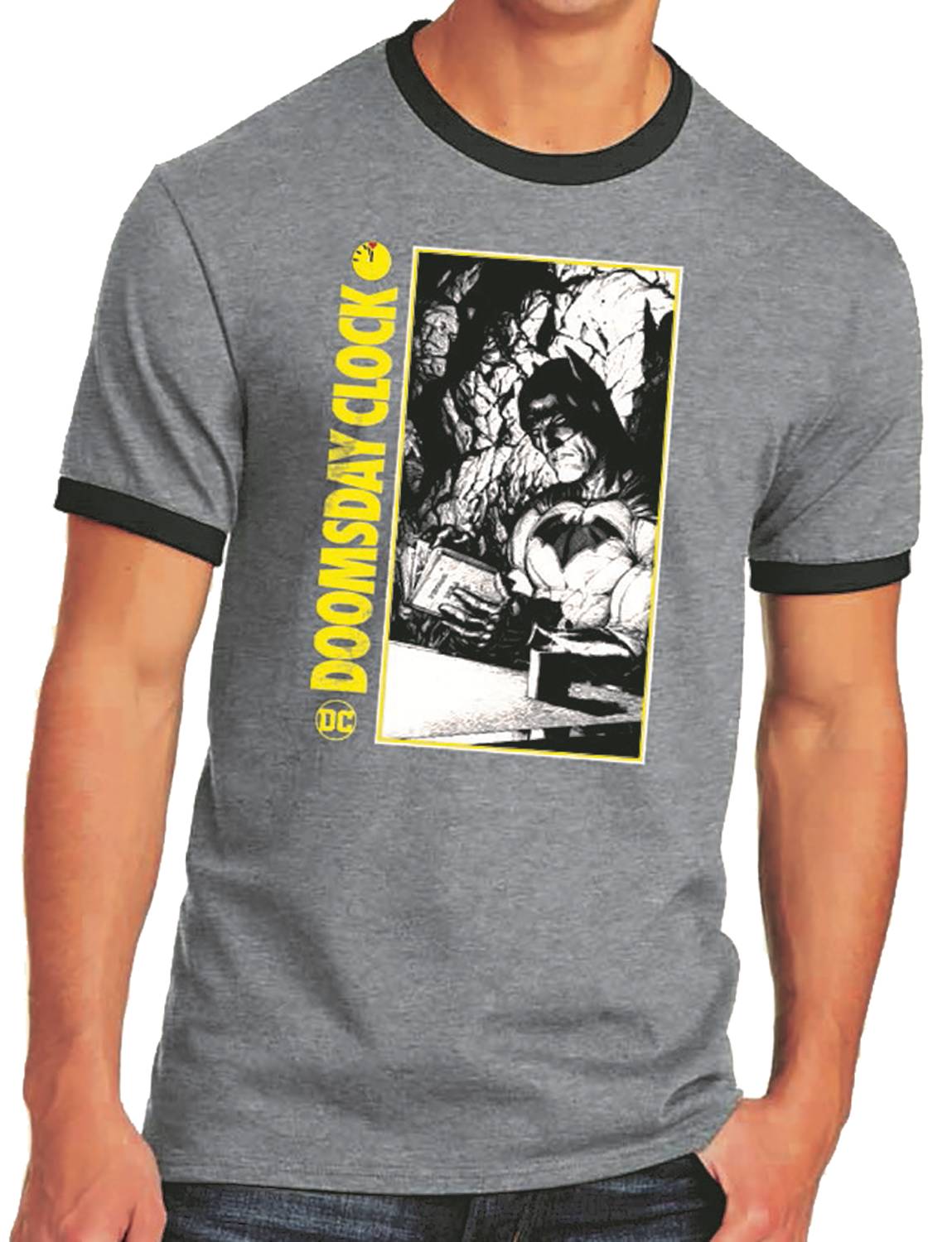 Batman Doomsday Clock Ringer T-Shirt Large