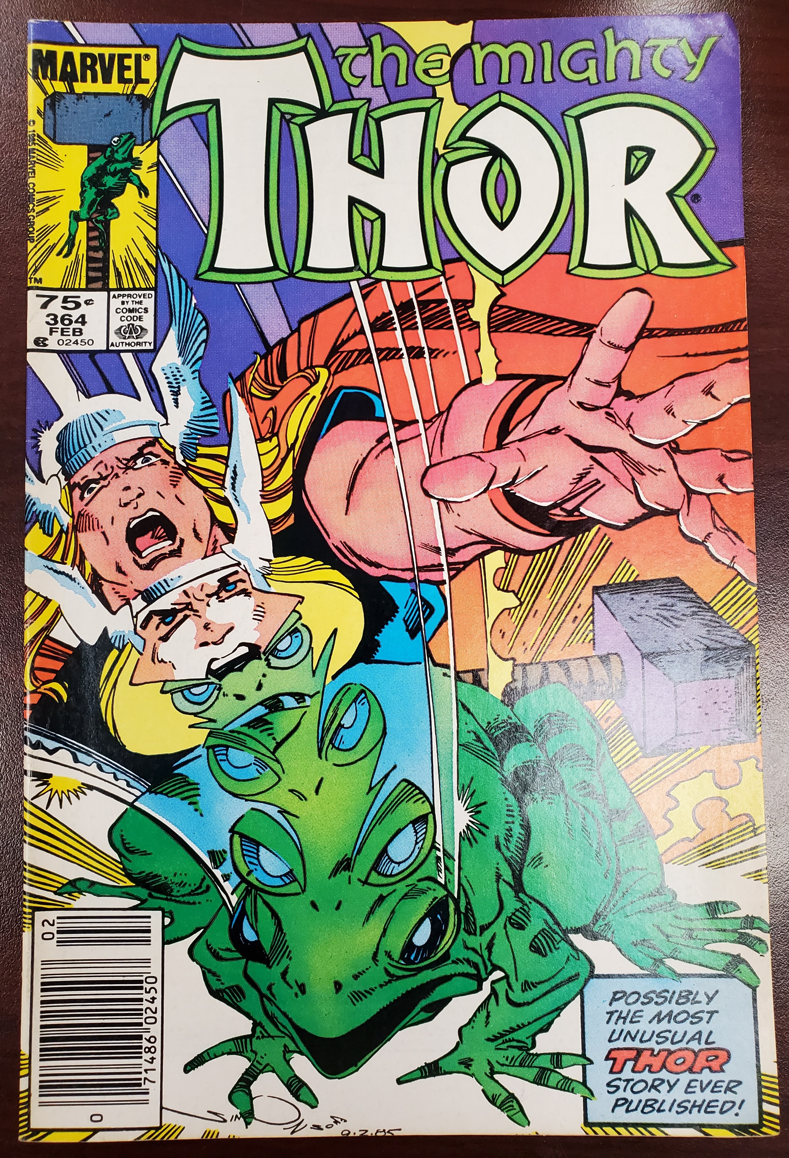 Thor #364 (Marvel 1962) 1st Appearance Puddlegulp (Throg)