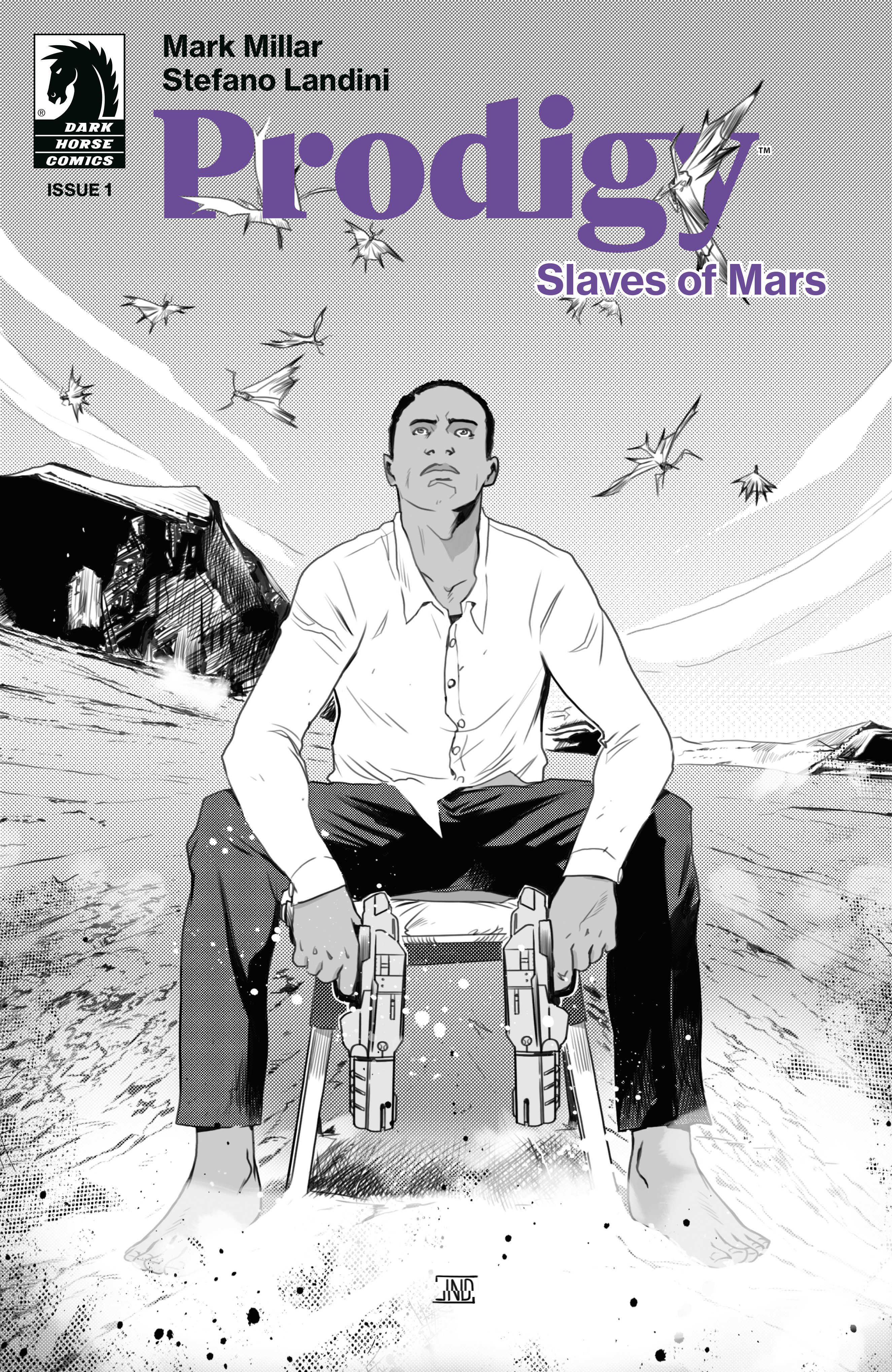 Prodigy Slaves of Mars #1 Cover B (B&W) (Stefano Landini)