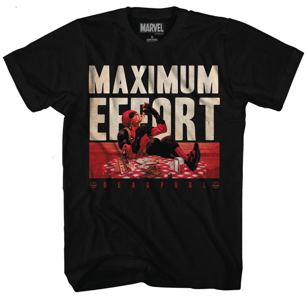 Deadpool Maximum Effort Px Black T-Shirt Large
