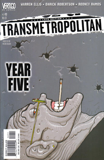 Transmetropolitan #49-Very Fine (7.5 – 9) Cover By Moebius