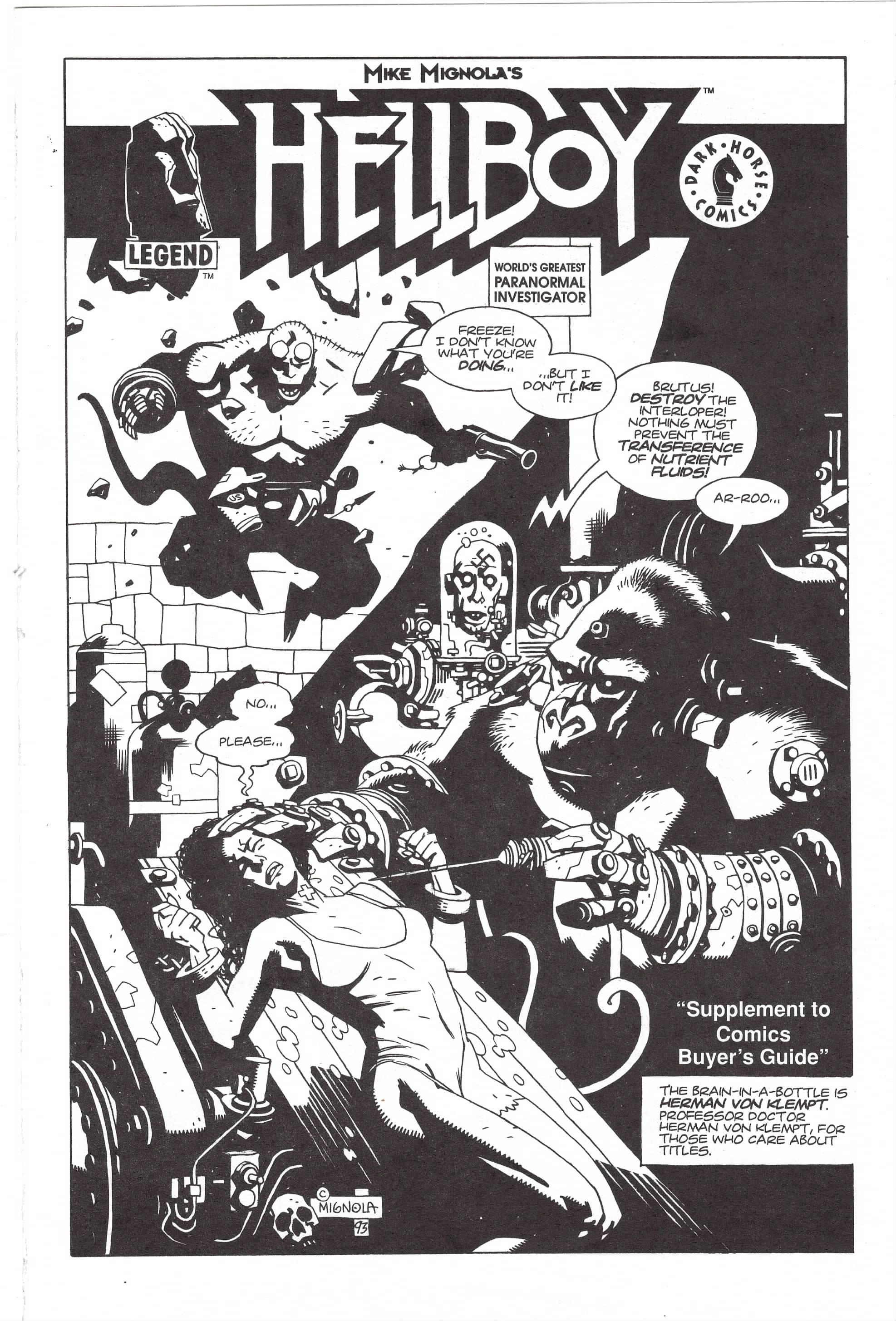 Hellboy Comics Buyer's Guide Supplement