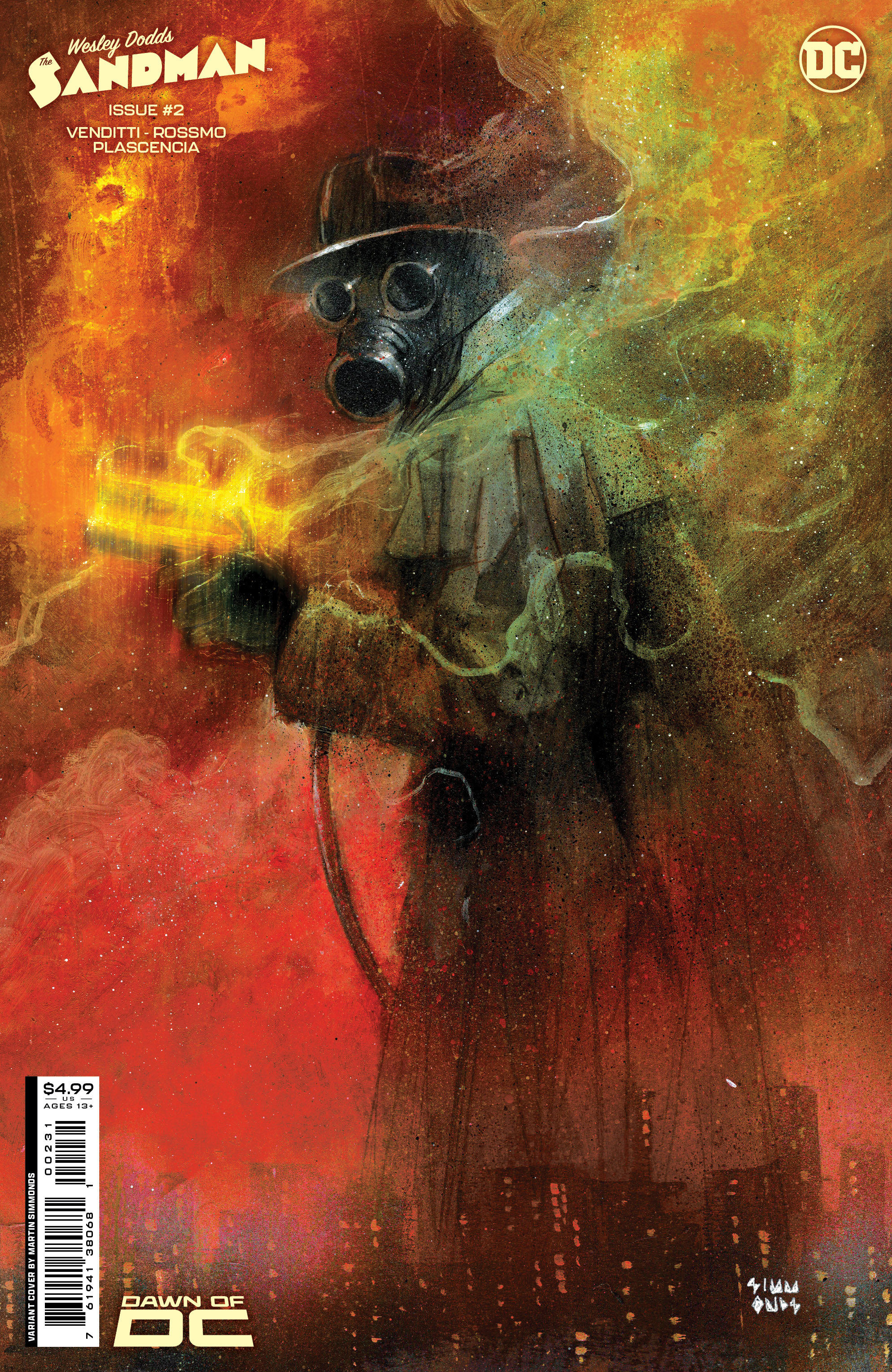 Wesley Dodds the Sandman #2 Cover C 1 for 25 Incentive Martin Simmonds Card Stock Variant (Of 6)