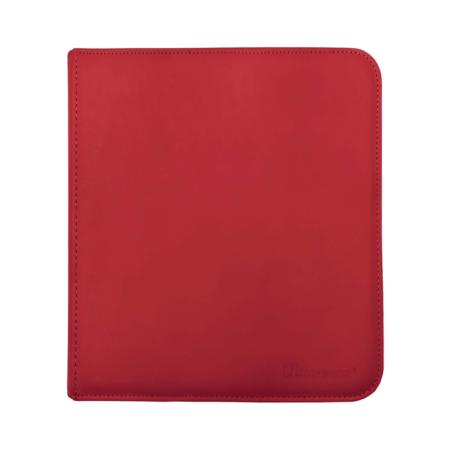 12 Pocket Zippered Pro Binder Red