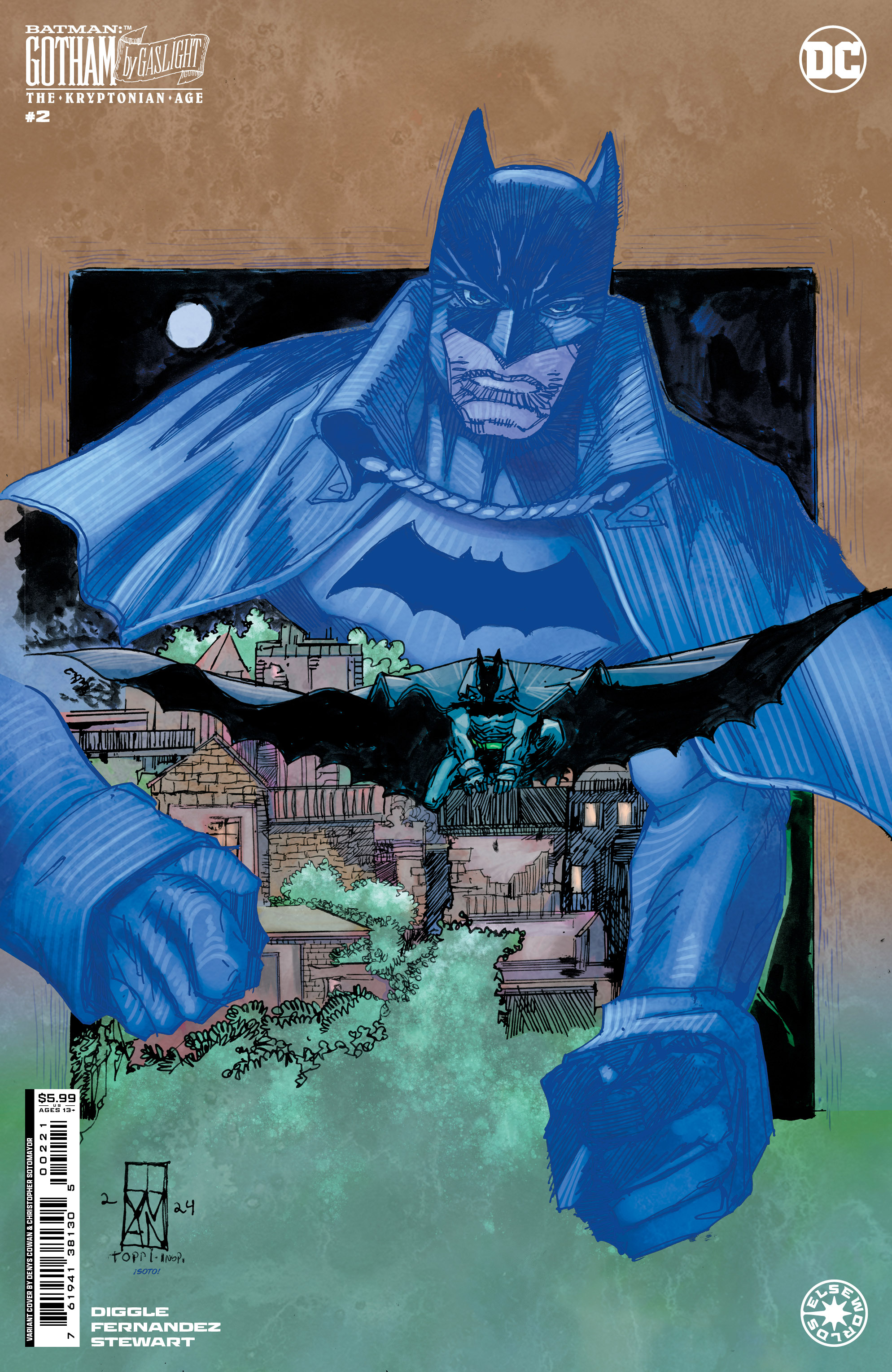 Batman Gotham by Gaslight: The Kryptonian Age #2 (Of 12) Cover C Denys Cowan Card Stock Variant