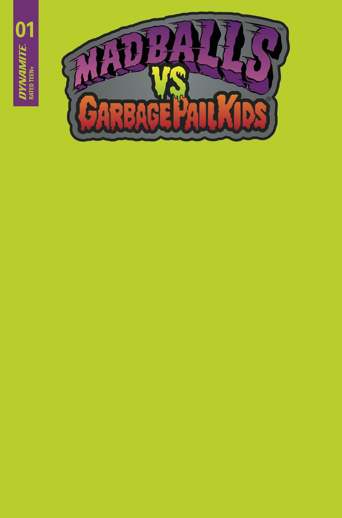 Madballs Vs Garbage Pail Kids #1 Cover P Last Call Puke Green Blank