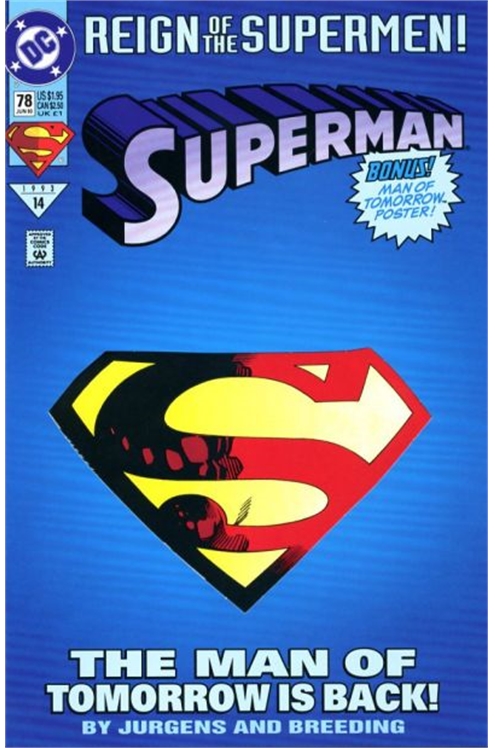 Superman #78 [Diecut Edition - Direct] - Vf