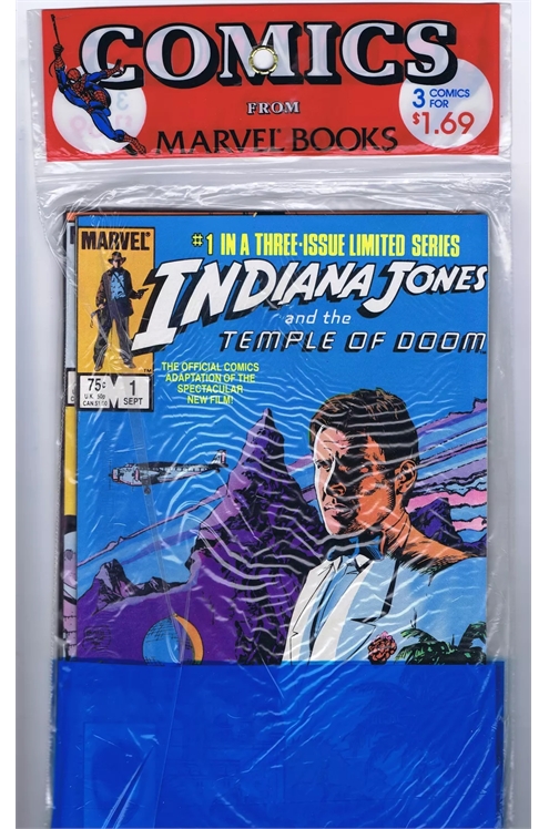 1984 Marvel Indiana Jones Temple of Doom 3 Pack Sealed