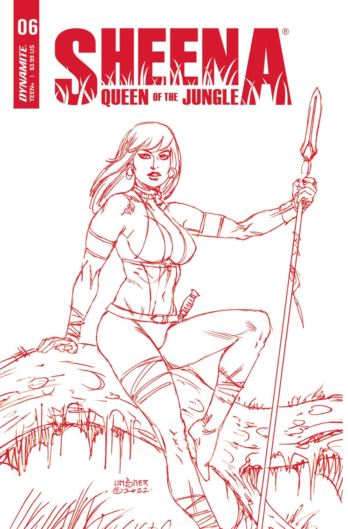Sheena Queen Jungle #6 Cover P 10 Copy Last Call Incentive Linsner Red