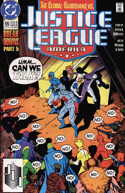 Justice League America #55 [Direct]-Fine (5.5 – 7) (1989)