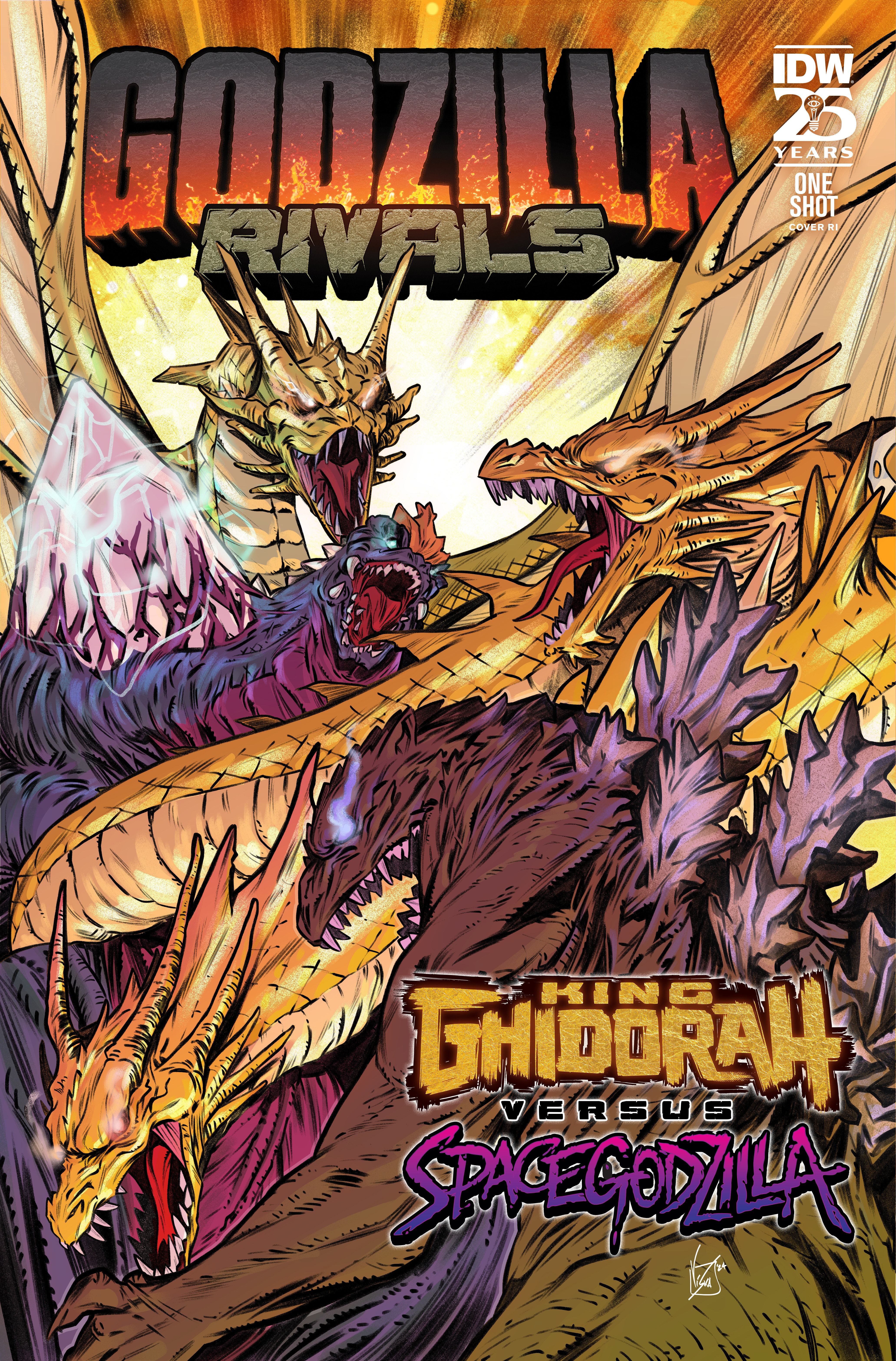 Godzilla Rivals #16 King Ghidorah Vs. Spacegodzilla Cover Federici 1 for 10 Incentive