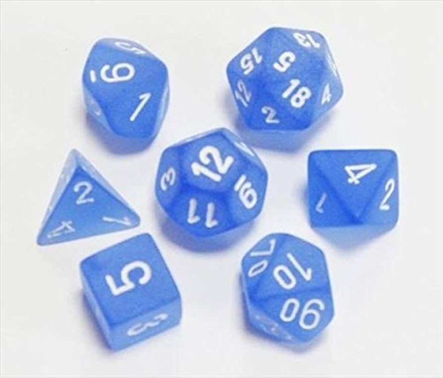 DICE 7-set: CHX27406 Frosted Blue White Set (7)