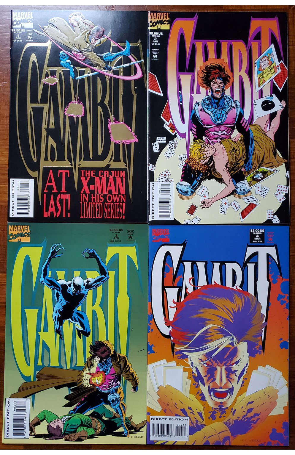 Gambit #1-4 (Marvel 1993) Set
