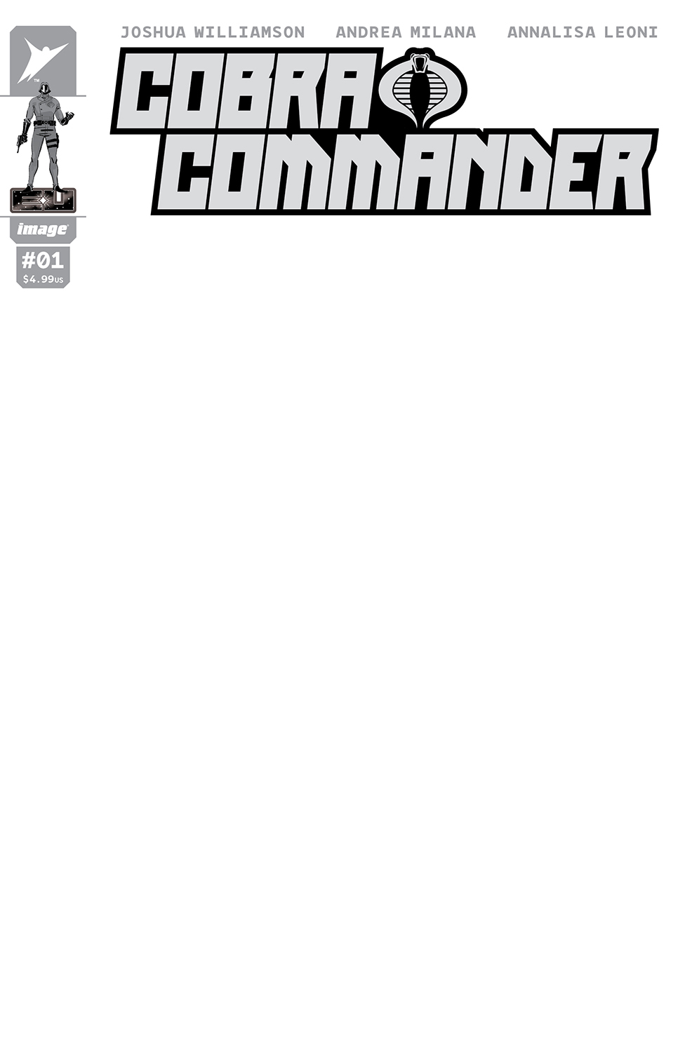 Cobra Commander #1 Cover G Blank Sketch Variant (Of 5)