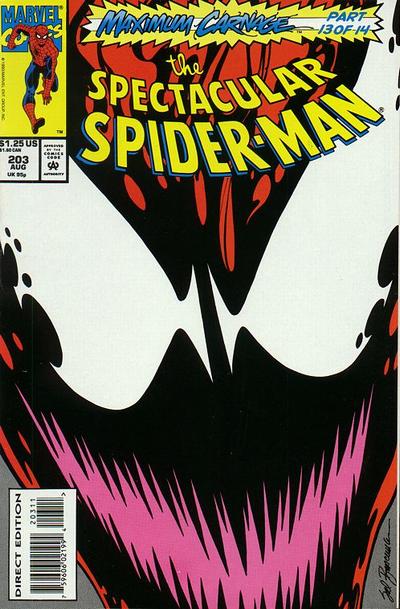 The Spectacular Spider-Man #203 [Direct Edition]-Very Fine