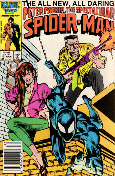 The Spectacular Spider-Man #121 [Newsstand]-Fine (5.5 – 7)