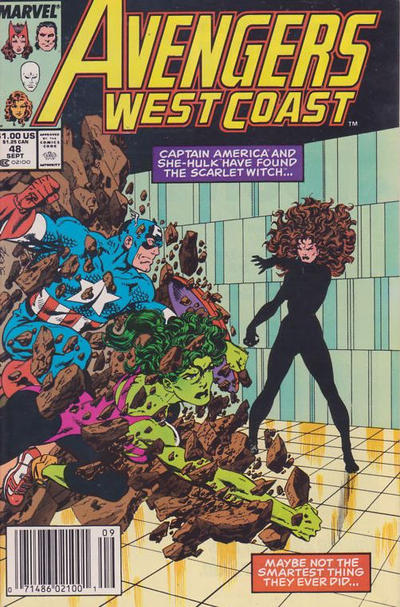 Avengers West Coast #48 [Newsstand]-Very Good (3.5 – 5)