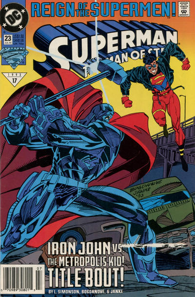 Superman: The Man of Steel #23 [Newsstand]-Fine (5.5 – 7)