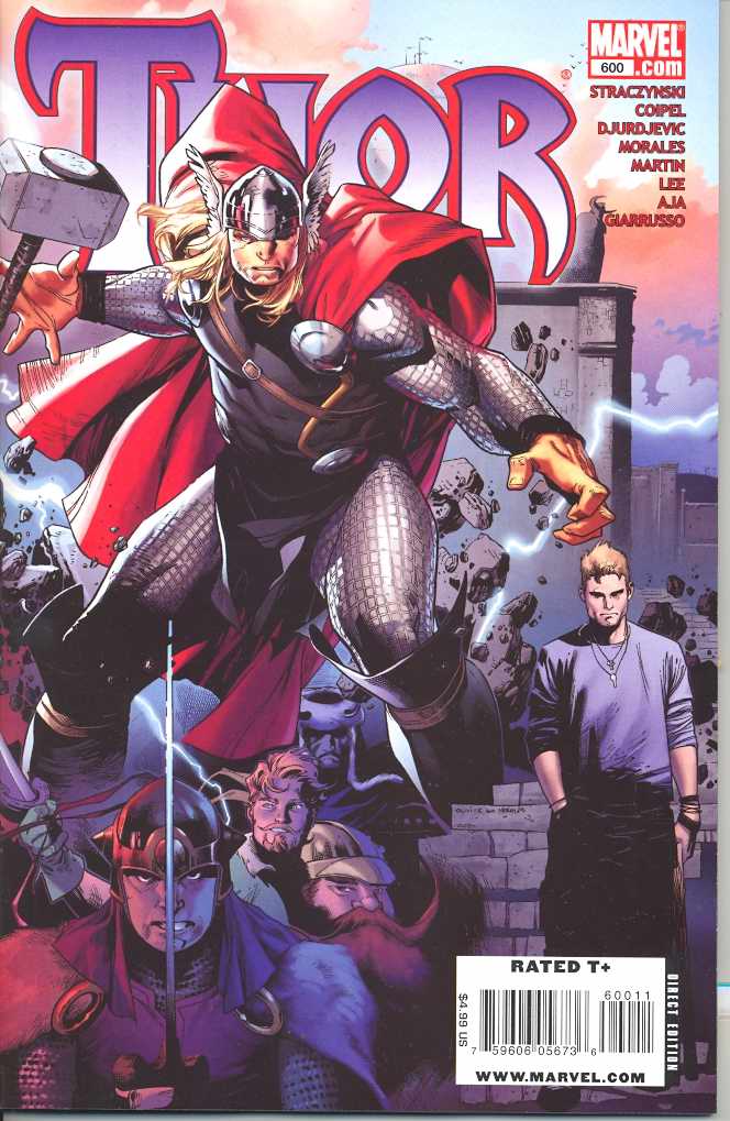 Thor #600 (50/50 Cover)) (2007)