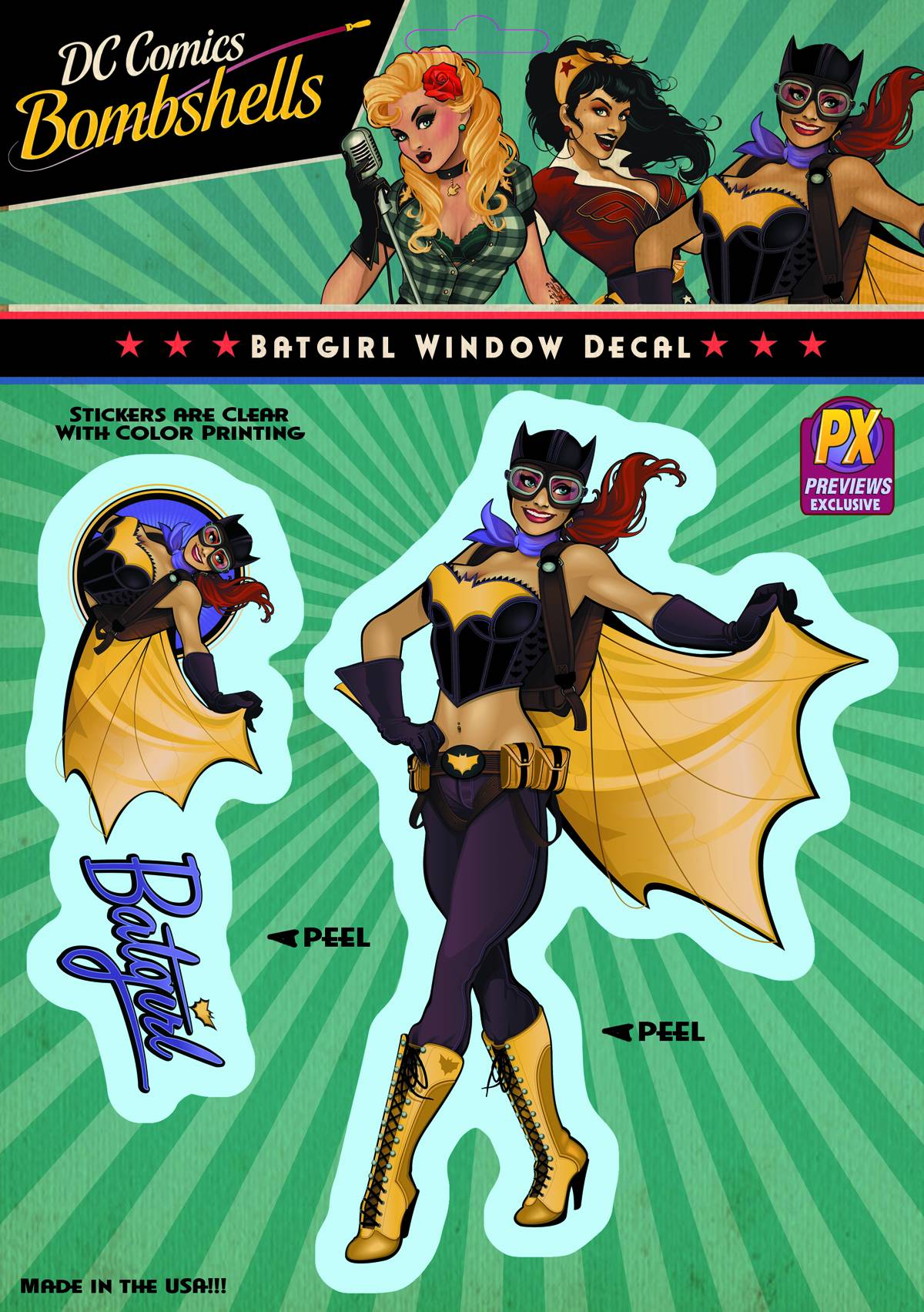 DC Bombshells Batgirl Px Vinyl Decal