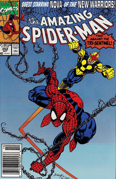 The Amazing Spider-Man #352 [Newsstand]-Fine (5.5 – 7)