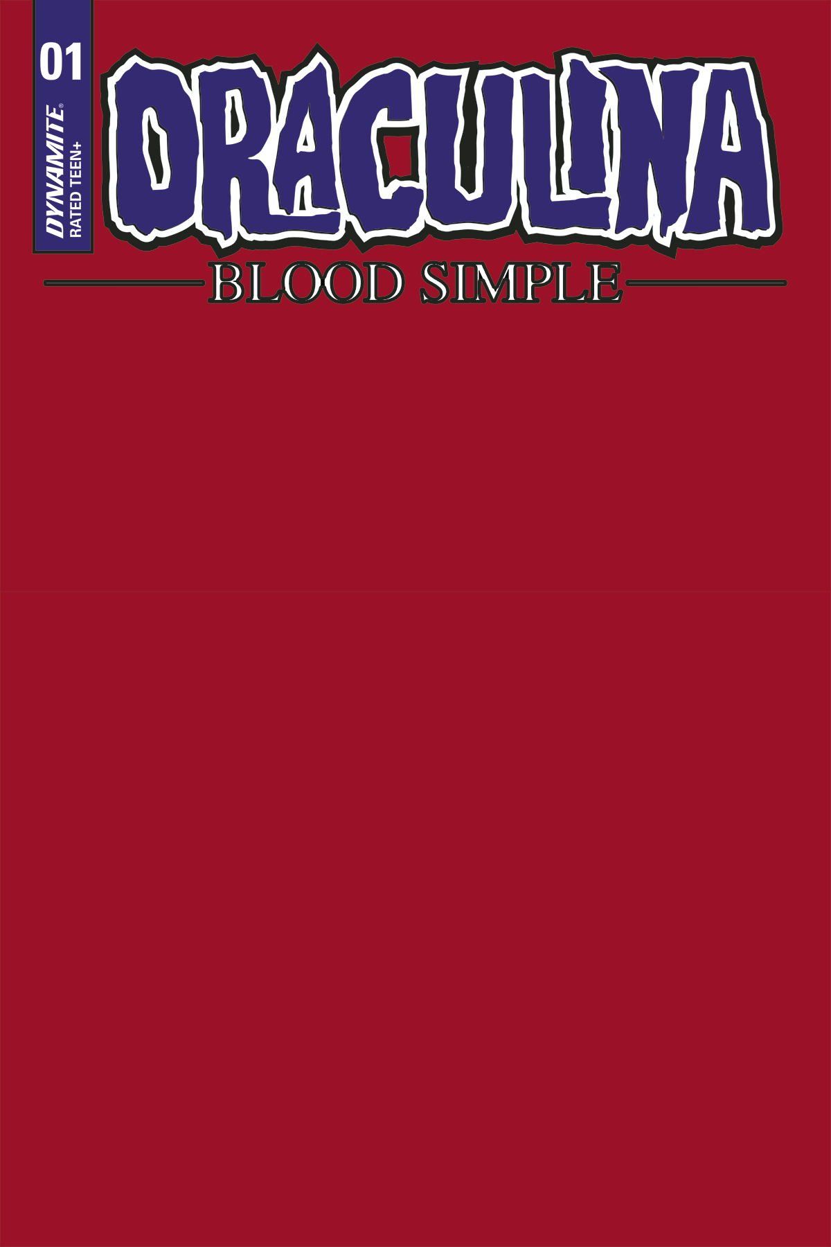 Draculina Blood Simple #1 Cover F Blood Red Blank Authentix