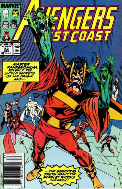 Avengers West Coast #52 [Newsstand]-Very Good (3.5 – 5)