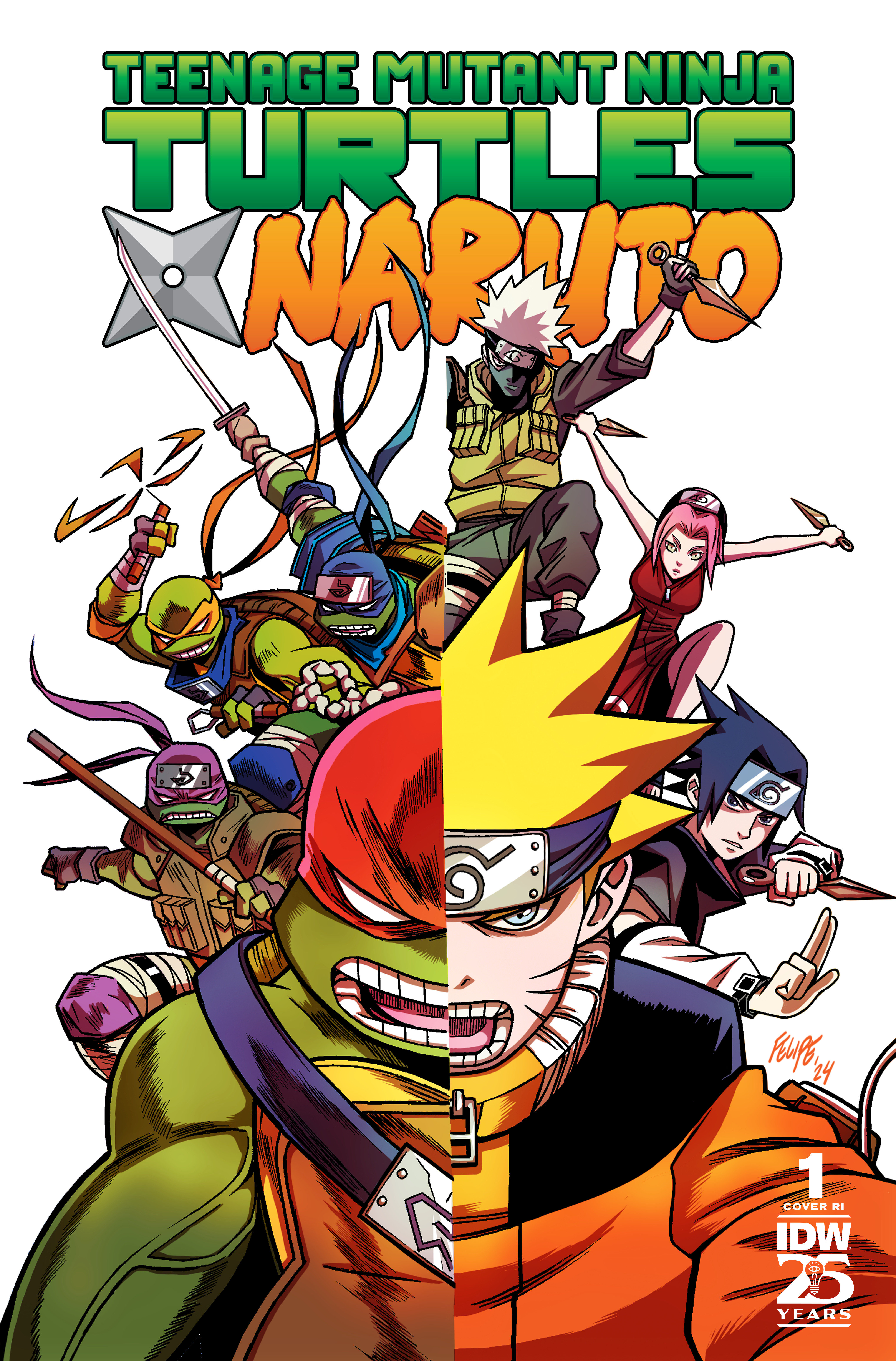 Teenage Mutant Ninja Turtles/Naruto #1 Cover Smith 1 for 25 Variant