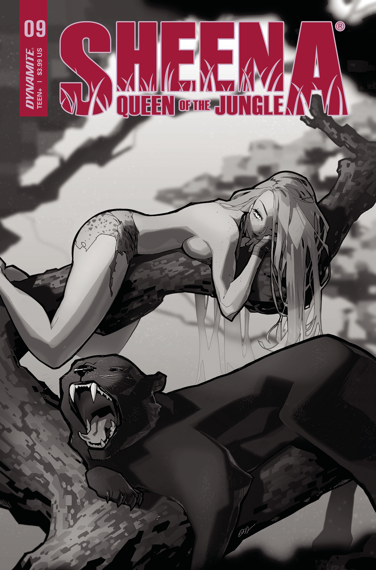 Sheena Queen Jungle #9 Cover G 1 for 20 Incentive Besch Black & White