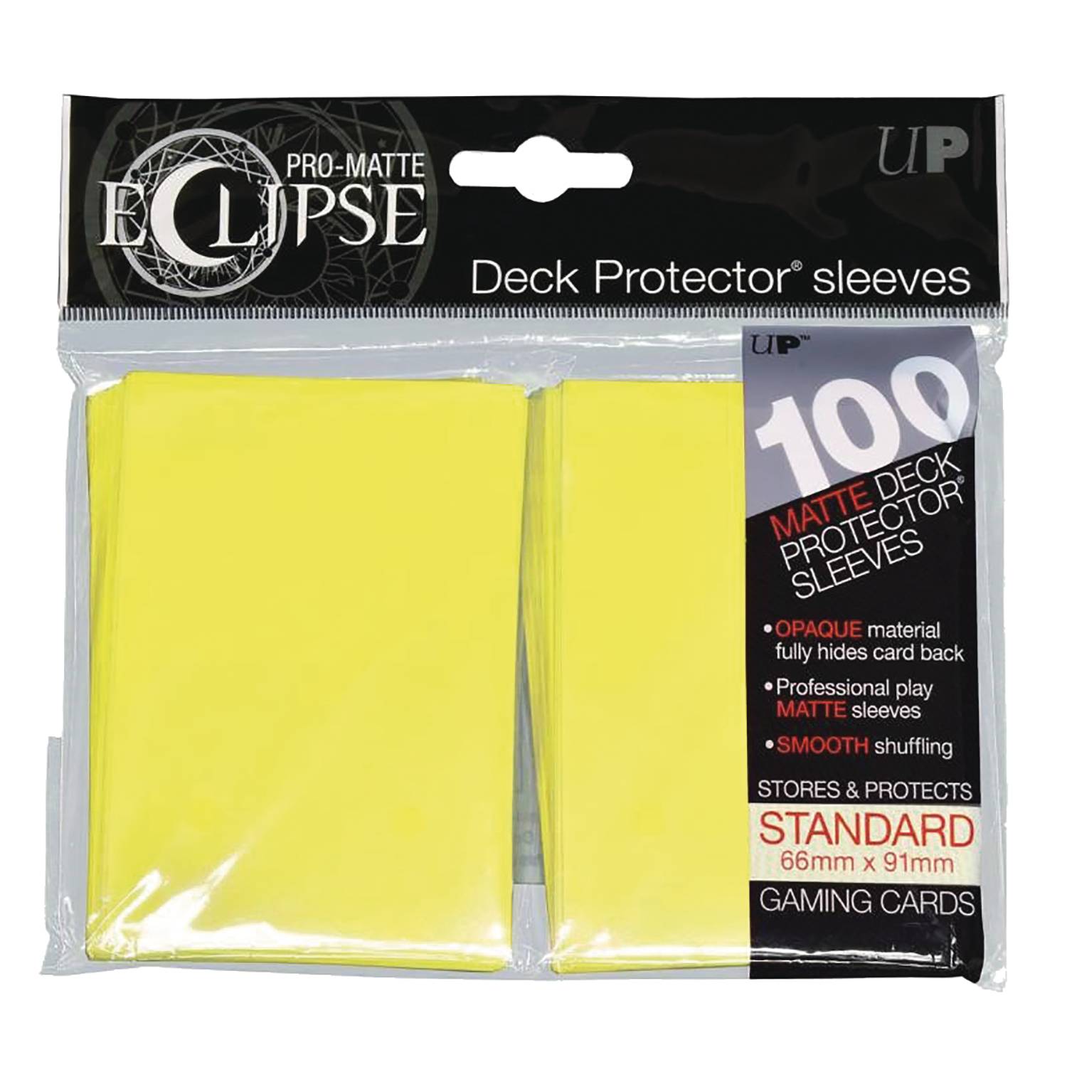 Pro Matte Eclipse 2.0 Deck Protectors 100ct Lemon Yellow