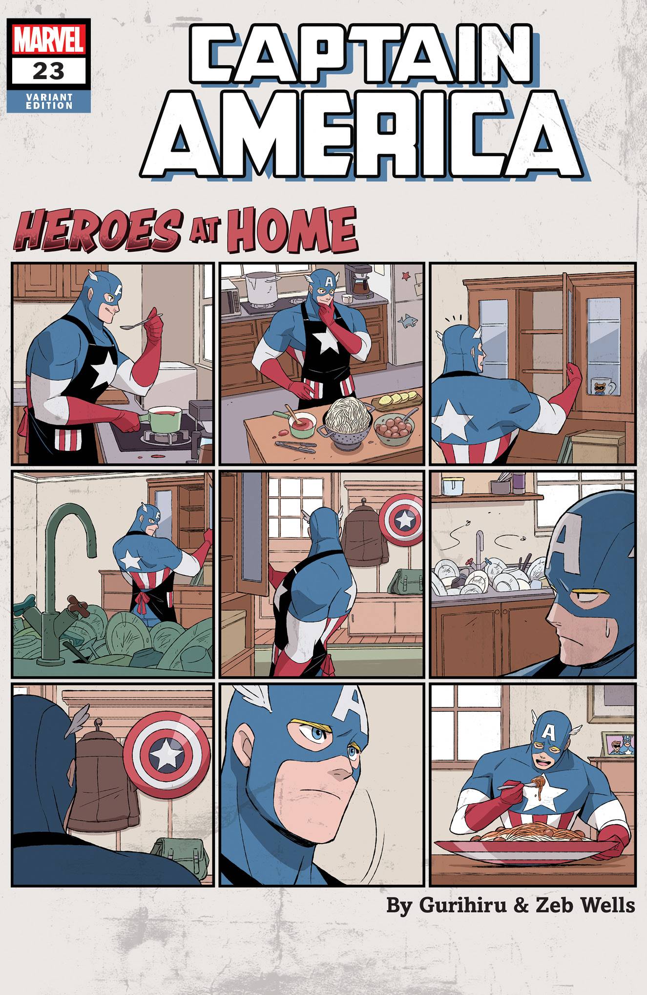 Captain America #23 Gurihiru Heroes At Home Variant (2018)