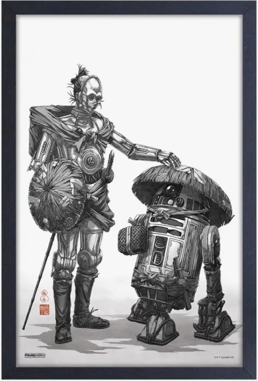 Star Wars Visions - C3PO & R2D2 -Framed Print