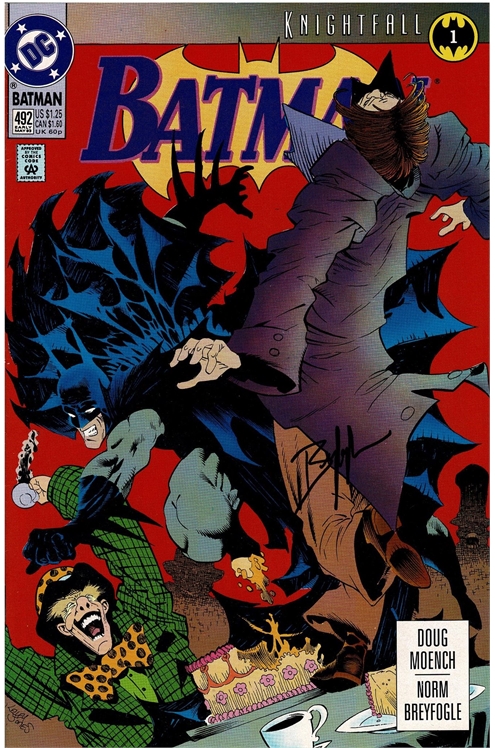 Batman #492 [Direct]-Very Fine, Signed By Norm Breyfogle