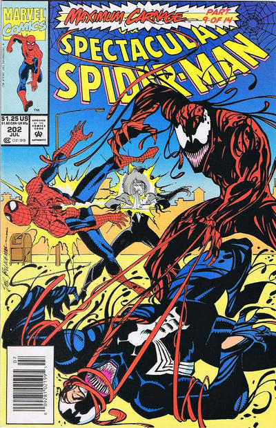 The Spectacular Spider-Man #202 [Newsstand]-Fine (5.5 – 7)