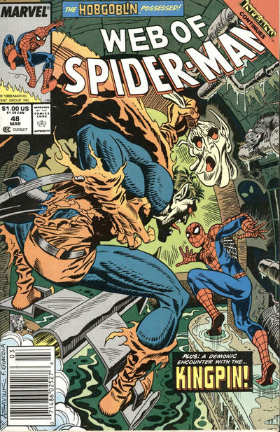 Web of Spider-Man #48 [Newsstand]-Fine 