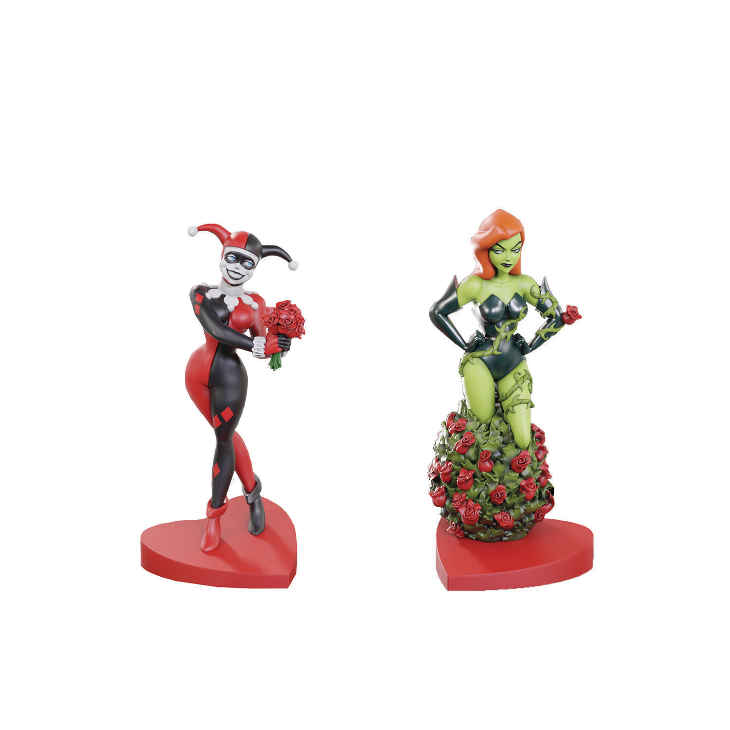DC Heroclix Iconix Harley Quinn Roses for Red