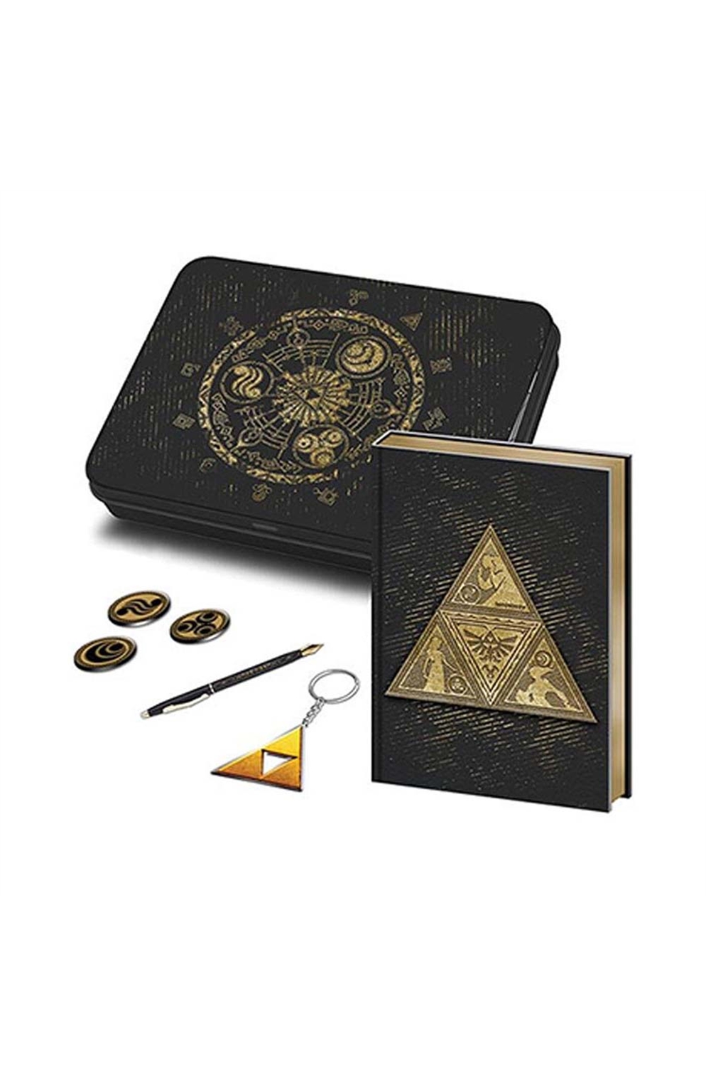 Legend of Zelda Gift Set - Includes Notebook, Pen, Key Chain, Medallions.