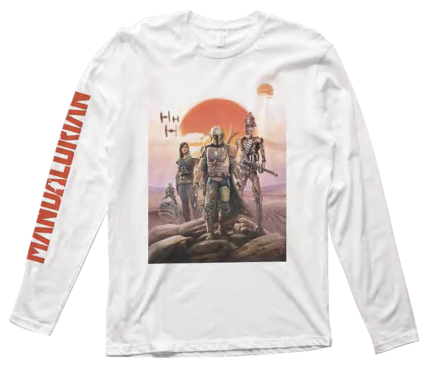Star Wars The Mandalorian Group Poster Long Sleeve T-Shirt Small
