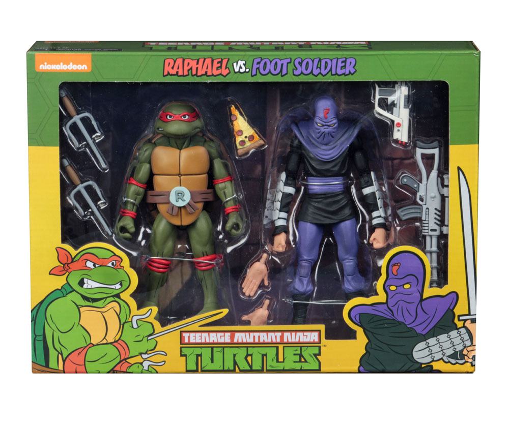 Teenage Mutant Ninja Turtles 2-Pack Raphael Vs Foot Soldier 7 Inch Action Figure