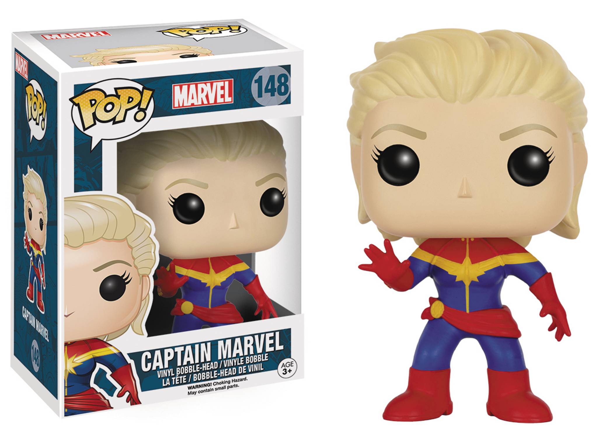 Pop Marvel Captain Marvel Unmasked Vinyl Figure