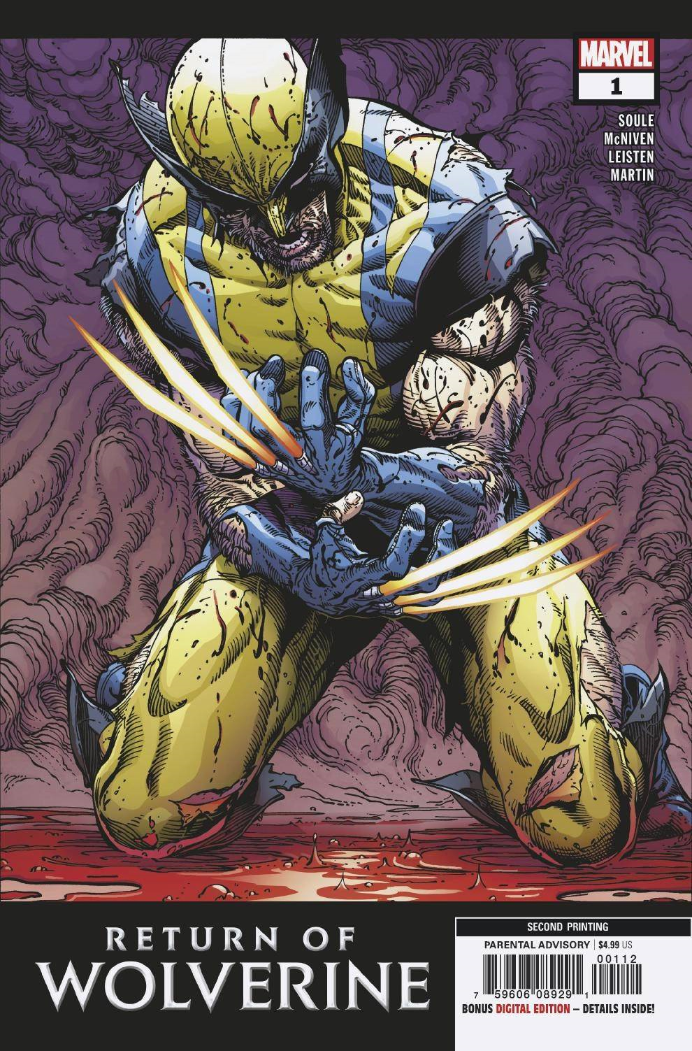 Return of Wolverine #1 2nd Printing McNiven Variant (Of 5)