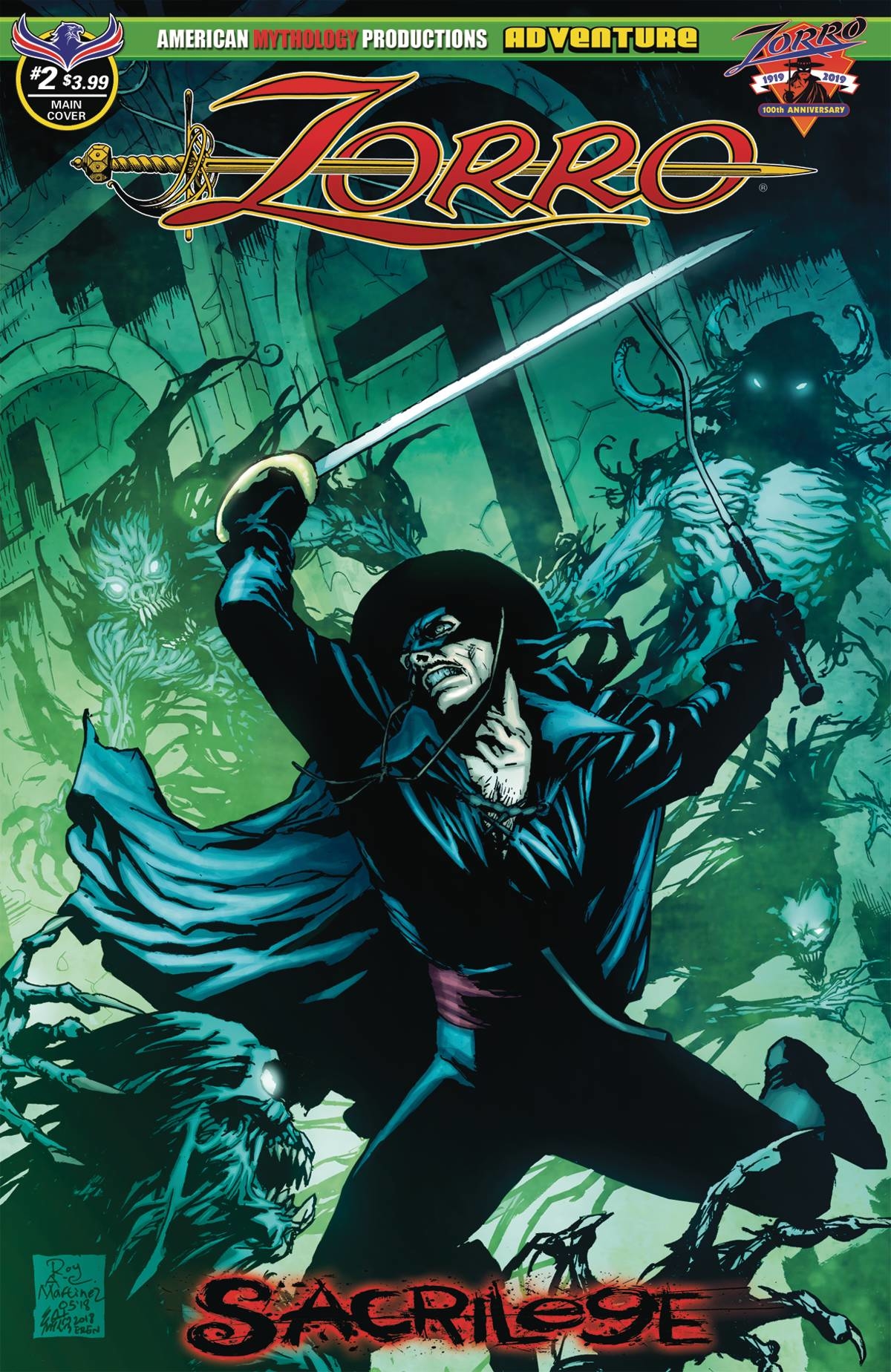 Zorro Sacrilege #2 Martinez Main Cover