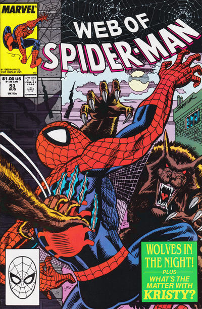 Web of Spider-Man #53 [Direct]-Fine (5.5 – 7)
