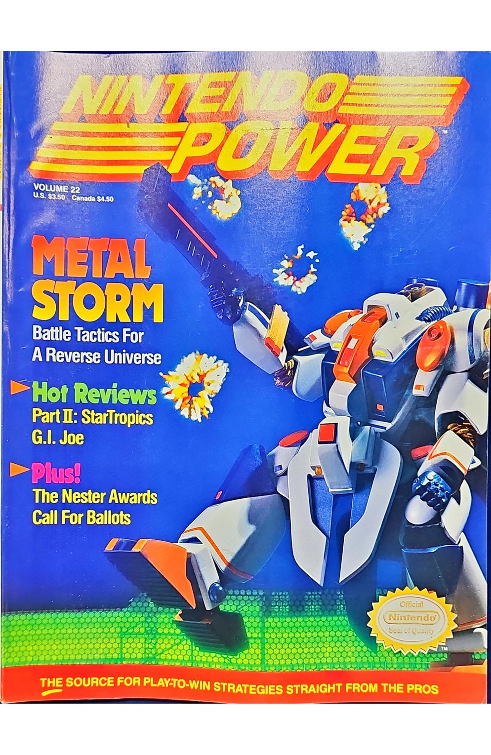 Nintendo Power Volume 22 Metal Storm With Poster