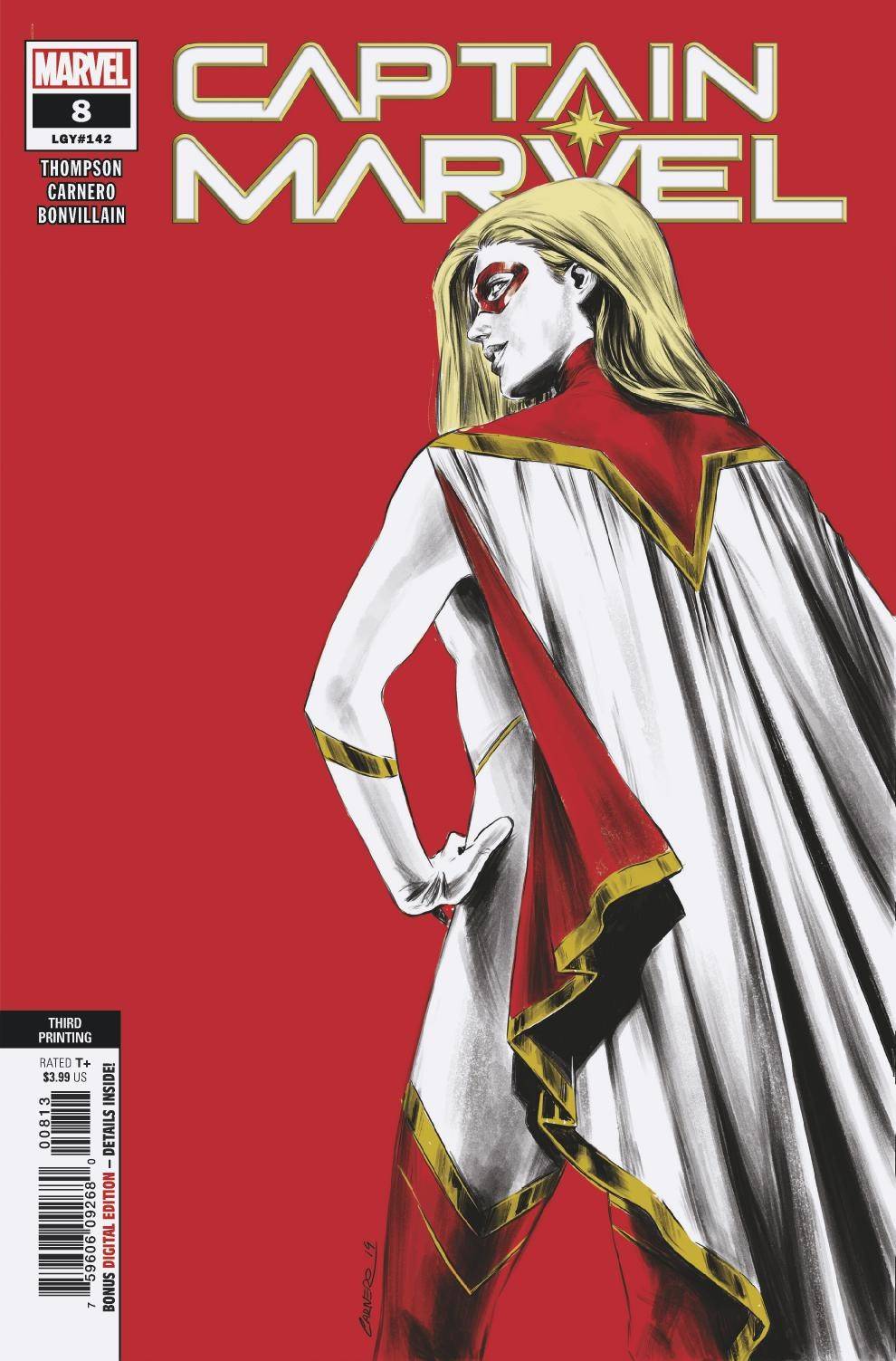 Captain Marvel #8 3rd Printing Carnero Variant (2019)