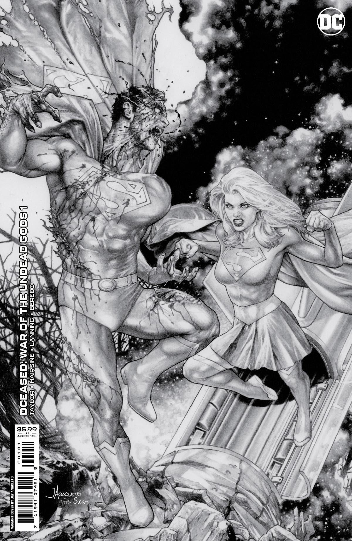 DCeased War of the Undead Gods #1 Cover H Jay Anacleto Card Stock Variant (Of 8)