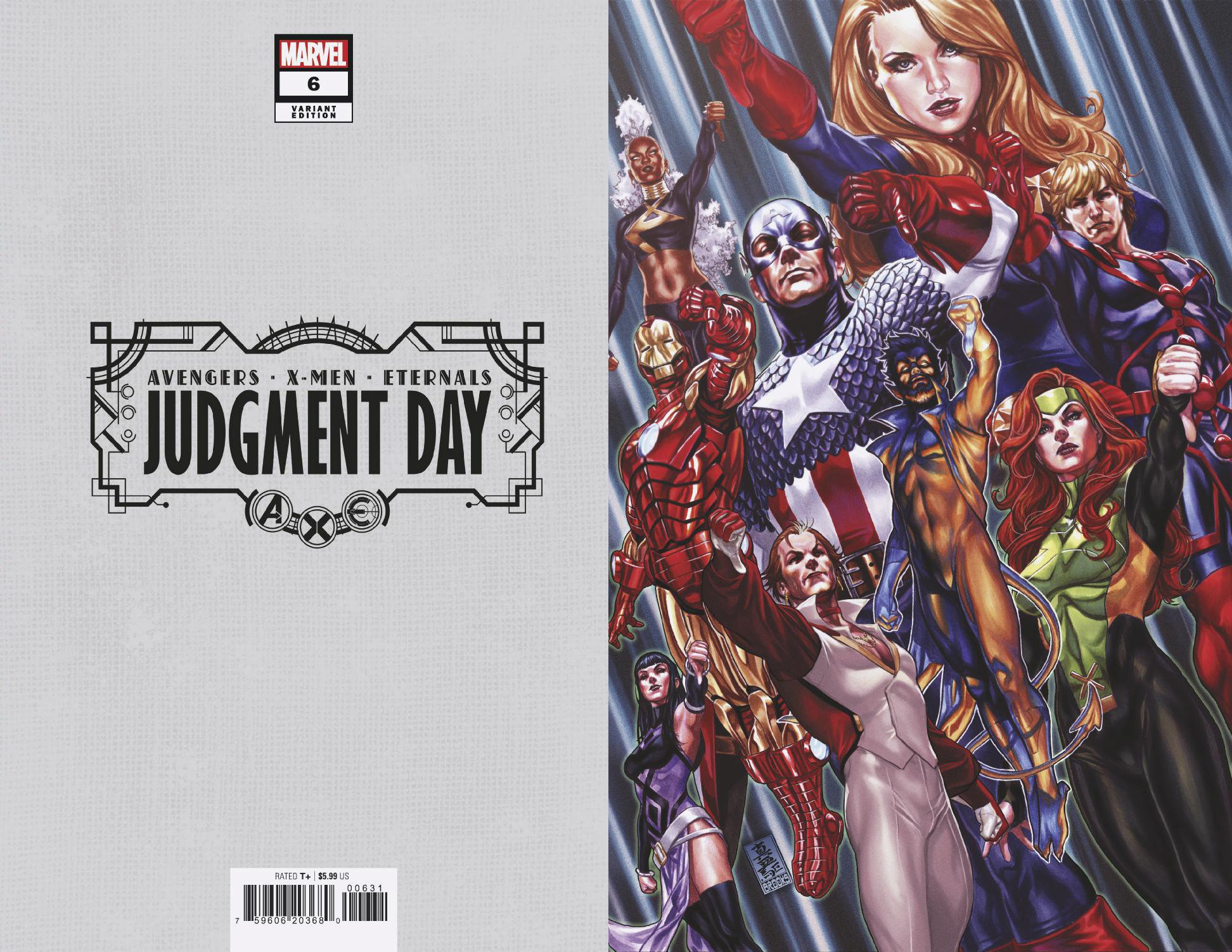 A.X.E. Judgment Day #6 1 for 100 Incentive Brooks Virgin Variant (Of 6)